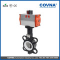 Butterfly valve with pneumatic actuators